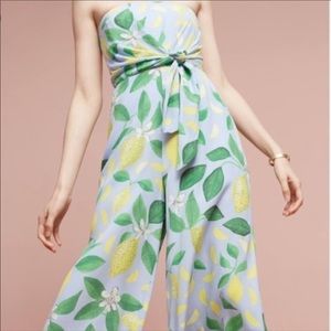Maeve Lemon Strapless Jumpsuit, sz. 12